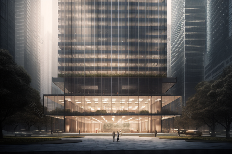 正面大厅殿堂虚幻建模虚拟云雾从街角看办公楼科技建筑创意空间,高清,摄影图,摄影图片,图片大全,摄影图免费下载